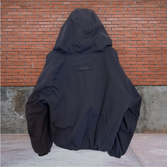 Navy Cabela’s Hooded Nylon Jacket- Size Large - Picture 5 of 6